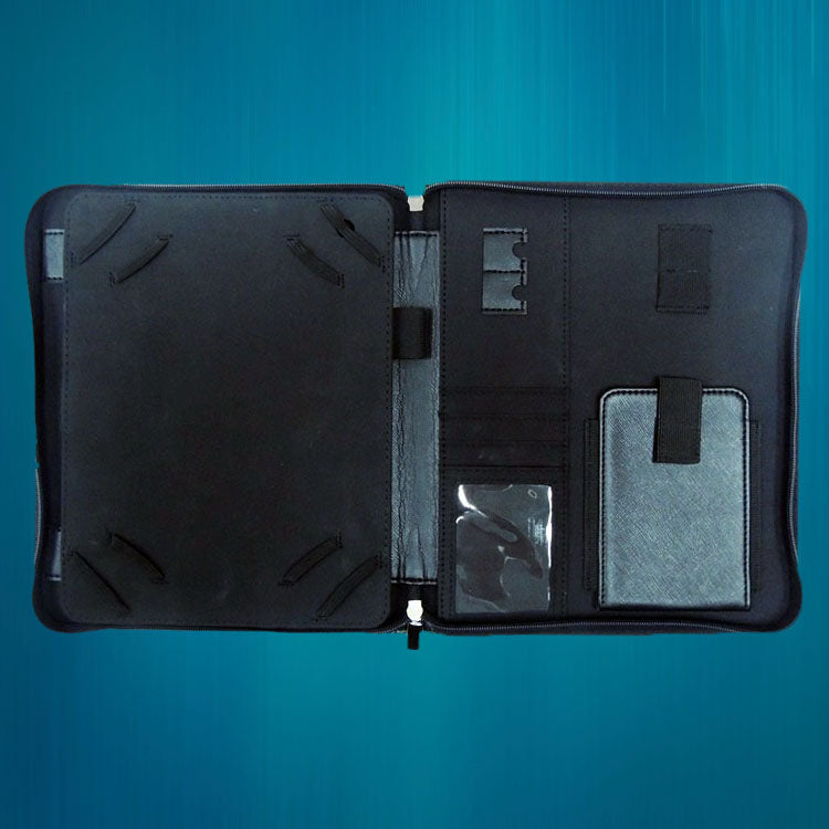 11911 Imitative Leather Removable Tablet Zip Holder