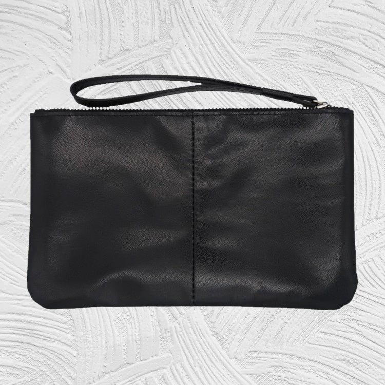 11961 Emma - Leather Zip Wristlet Pouch