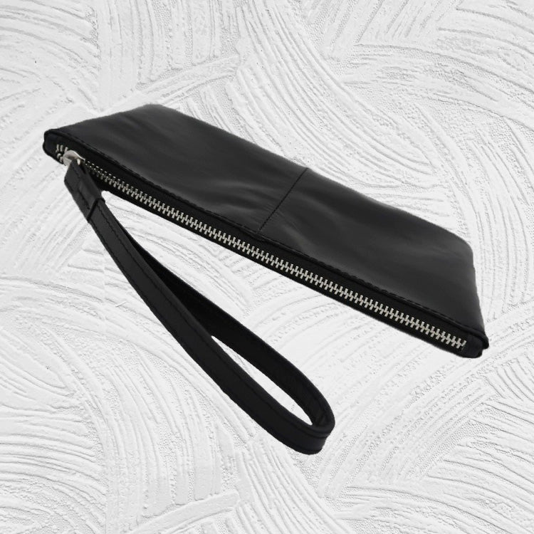 11961 Emma - Leather Zip Wristlet Pouch