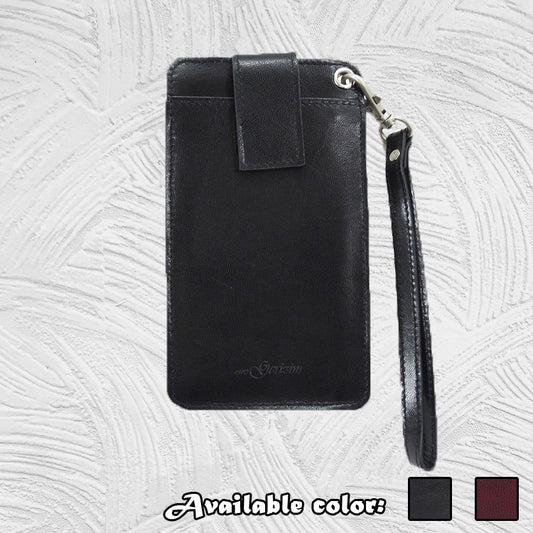 12118 Derek - iPhone Pro Max Leather Wristlet Wallet