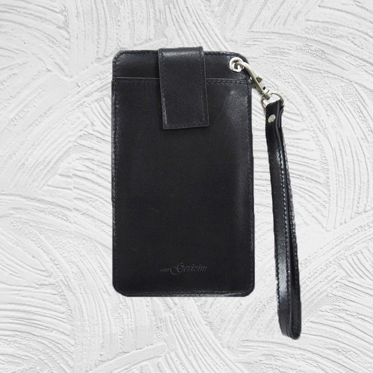 12118 Derek - iPhone Pro Max Leather Wristlet Wallet