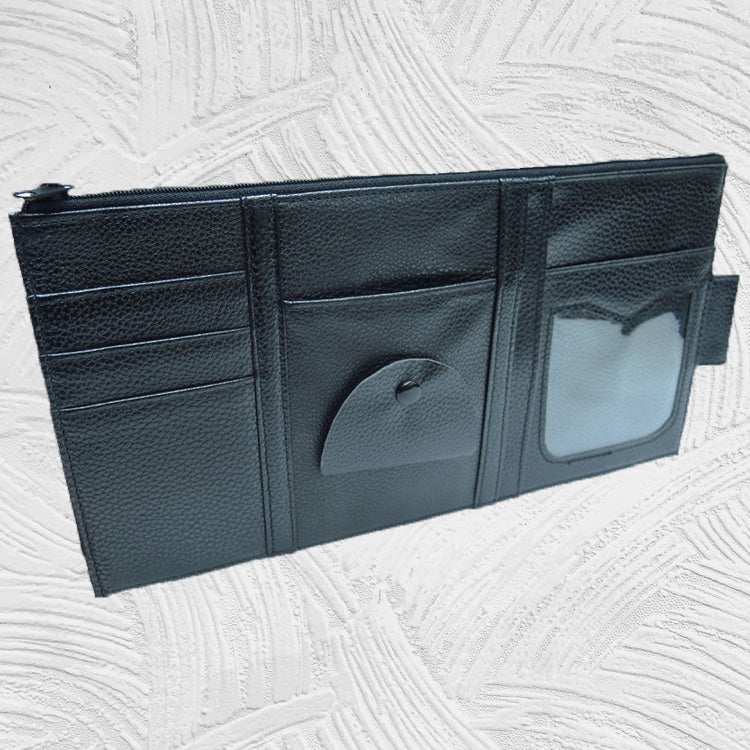 12146 Imitative Leather Car Sun Visor Organizer